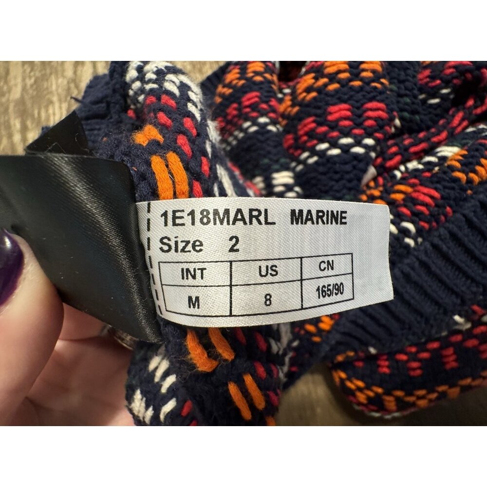 ba&sh Marlet Marine Lady Pullover sweater 2 Knit medium Navy Multicolor - Picture 14 of 15